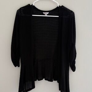 Candie's Black Open-Front Cardigan